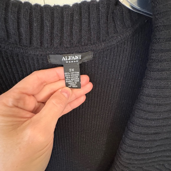 Alfani black babydoll cardigan, size 2X - Picture 2 of 8